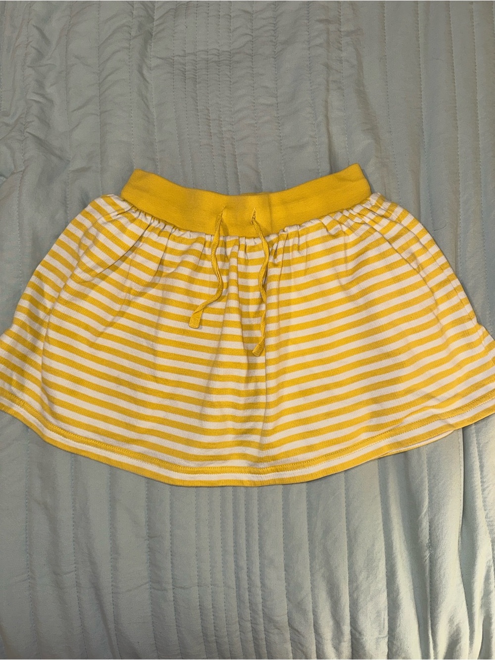 Hanna Andersson Yellow Striped Skirt with Attached Shorts